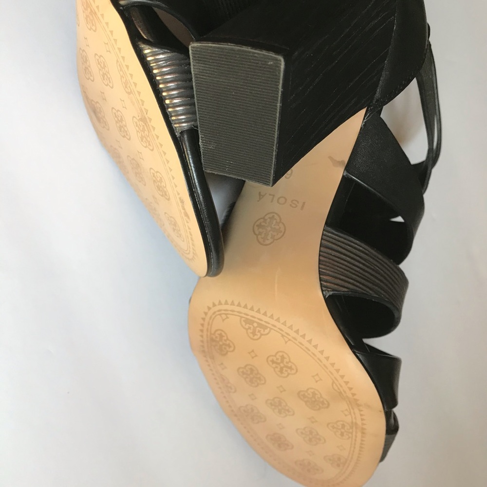 Isola Stacked Caged Leather Gladiator Heel - Picture 7 of 8